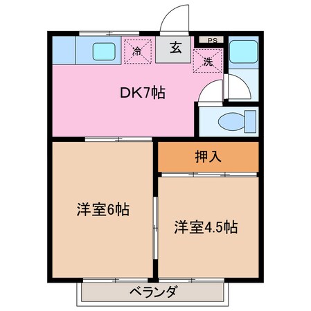 久居駅 徒歩17分 2階の物件間取画像